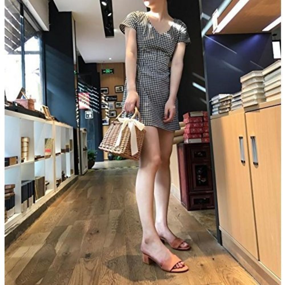 Bow Rattan Woven Bag Straw Bags Top Handle Wicker Baskets Handbags Boho Style o - Picture 7 of 7